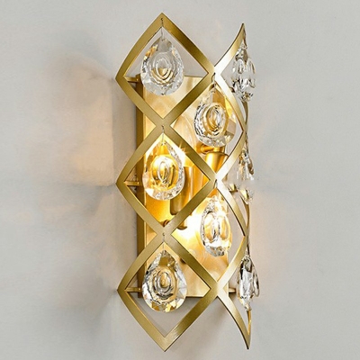 Postmodern Wall Mounted Light Lamps Crystal Wall Sconce for Bedroom