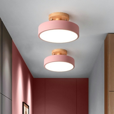 1 Light Round Shade Flush Light Modern Style Acrylic Led Flush Light for Dining Room