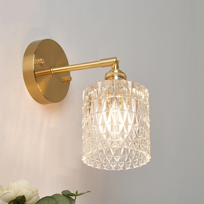 Brass Industrial Wall Mounted Light Fixture Glass Vintage Sconce Wall Lighting for Living Room