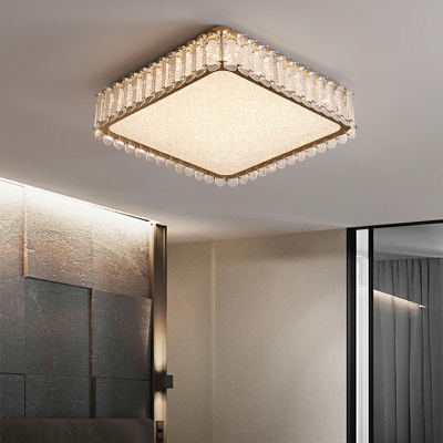 Contemporary Geometrical Flush Mount Ceiling Light K9 Crystal Led Ceiling Lights