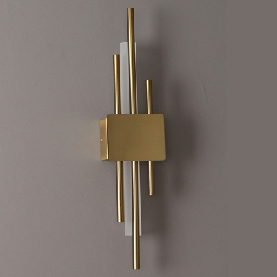 Gold Wall Light Strip Shade Wall Sconce Modern Style Metal Wall Sconce Lighting for Living Room