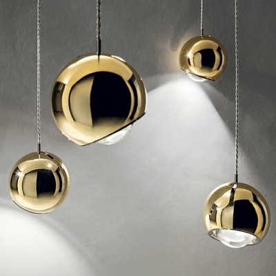 Metal Globe Ceiling Pendant Lamp Modern Minimalist Pendant Light for Dinning Room