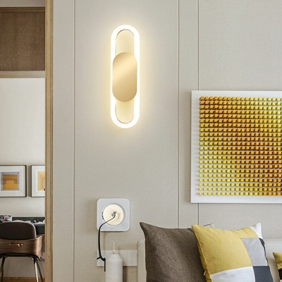 Modern Style LED Wall Sconce Light Nordic Style Metal Acrylic Wall Light for Bedside