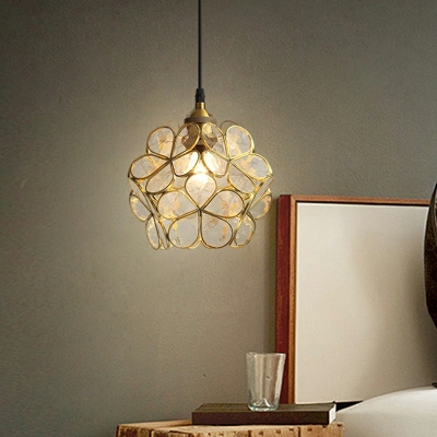 1-Light Hanging Ceiling Lights Contemporary Style Geometric Shape Metal Pendant Lighting Fixtures