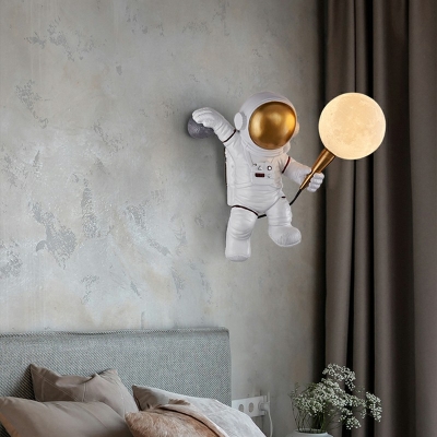 1-Light Sconce Lights Simplicity Style Globe Shape Glass Wall Mounted Lighting