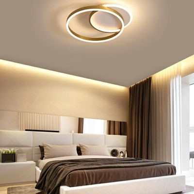 2 Lights Round Shade Flush Light Modern Style Acrylic Led Flush Light for Living Room