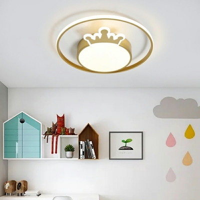 Contemporary Crown Flush Mount Ceiling Light Fixture Acrylic Flush Ceiling Lights
