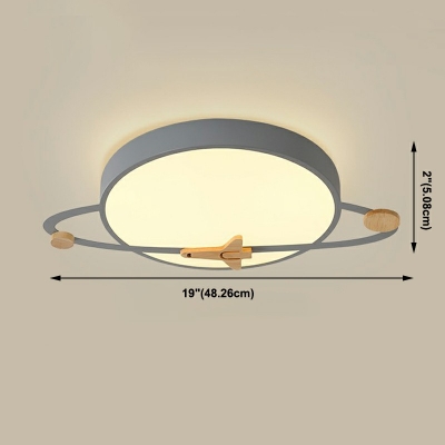 Contemporary Planet Ceiling Mount Light Fixture Acrylic Close to Ceiling Lamp