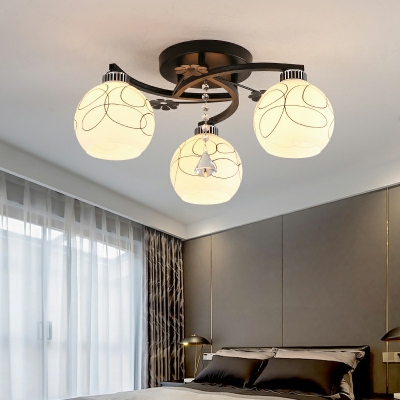 Modern Style Ceiling Flush Mount Lights Crystal Material Ceiling Lighting for Living Room Bedroom