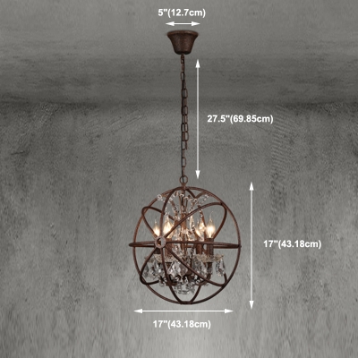 Modern Style Crystal Chandelier Light Nordic Style Metal Pendant Light for Dinning Room