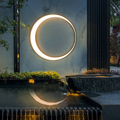 Modern Style LED Wall Sconce Light Nordic Style Metal Acrylic Warm Light Wall Light for Courtyard