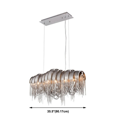 Nordic Style LED Chandelier Light Modern Style Luxury Tassel Pendant Light for Living Room