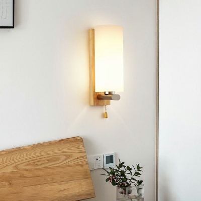 Nordic Style LED Wall Sconce Light Modern Style Wood Wall Light for Aisle Bedside