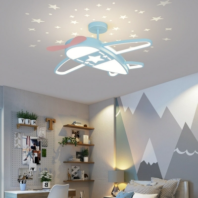 Nordic Style Semi Flush Mounted Ceiling Led Lights Modern Macaron Ceiling Fixture for Bedroom