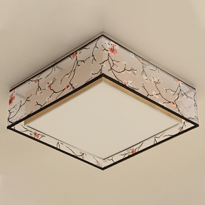Traditional Geometric Flush Mount Lighting Fixtures Fabric Flush Chandelier