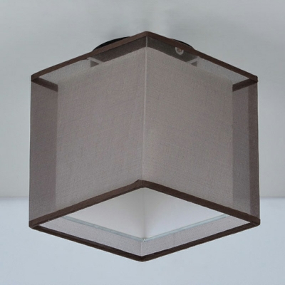 Traditional Style Ceiling Lamp Fabric Lampshade Flush Mount Ceiling Light Fixtures for Hallway Bedroom