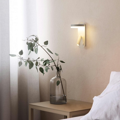 1 Light Adjustable Wall Mounted Light Fixture Modern Nordic Flush Wall Sconce for Bedroom