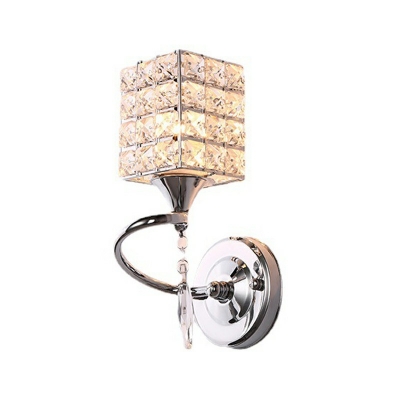 1-Light Sconce Light Fixtures Modernist Style Square Shape Metal Wall Mount Lamp