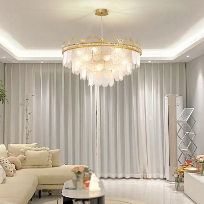 American Style Chandelier Glass Shade Ceiling Chandelier for Cafe Living Room Bedroom