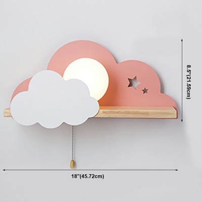 Macaron Children's Sconce Light Fixture Modern Cute Wall Mounted Light Fixture for Bedroom