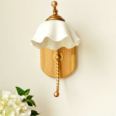 Nordic Style Wood Wall Light Modern Style Minimalism Metal Wall Sconce Light for Aisle Bedside
