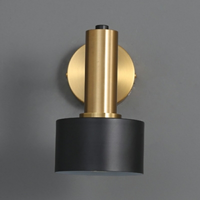 1-Light Sconce Light Modernist Style Cylinder Shape Metal Wall Mounted Lights