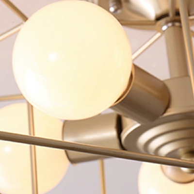Industrial Close to Ceiling Lamp Vintage 5 lights Metal Flush Mount Lighting for Bedroom