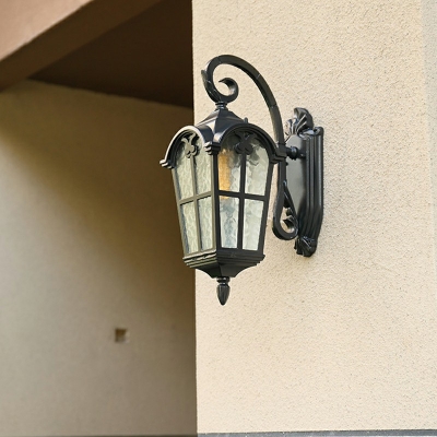 Nordic Style Metal Wall Light Modern Style Minimalism Glass Wall Sconce Light for Courtyard