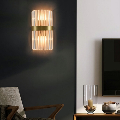 2-Light Sconce Light Fixtures ​Modernist Style Cylinder Shape Metal Wall Lighting Idea
