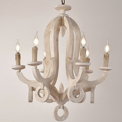 Antique Chandeliers Franch Style Traditional Wood Living Room Chandelier Lighting Fixtures