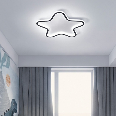 Contemporary Star Flush Mount Ceiling Light Fixture Metal Flush Ceiling Lights