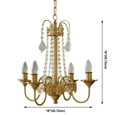 European Style Chandelier 4 Head Candle Shape Ceiling Chandelier for Living Room