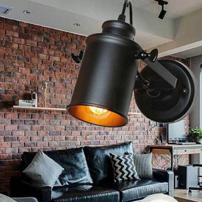 Industrial Black Wall Mounted Light Fixture Vintage Sconce Lights for Living Room