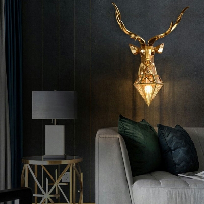 Metal Modern Wall Light Lamp Sconce 1 Light Animal Shade Wall Hanging Lights for Living Room