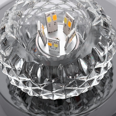 Modern Concealed Crystal Decorative Flushmount Ceiling Light for Hotel Bar and Dinning Room