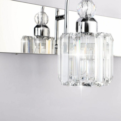 Postmodern Style Flush Mount Wall Sconce 3 Light Crystal Wall Sconces for Living Room Bathroom