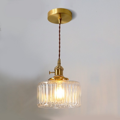 1-Light Pendant Lighting Fixtures Contemporary Style Cylinder Shape Metal Pendulum Lights
