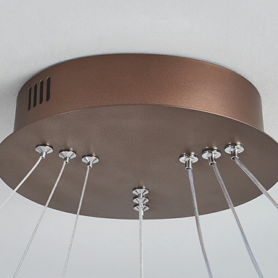 3-Light Ceiling Chandelier Minimalist Style Round Shape Metal Third Gear Light Pendant Lighting