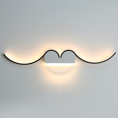 3 Lights Curve Shade Wall Sconce Lighting Modern Style Acrylic Led Wall Sconce for Living Room