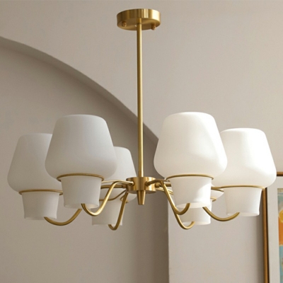 6-Light Ceiling Suspension Lamp Modernist Style Cone Shape Metal Hanging Pendant Light