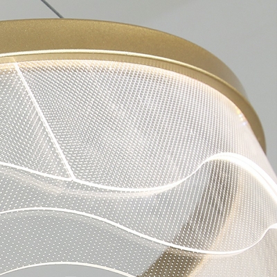 Contemporary Circular Chandelier Light Fixtures Acrylic Ceiling Chandelier