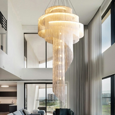 Nordic Style LED Chandelier Light Modern Style Luxury Tassel Pendant Light for Loft
