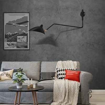 Nordic Style LED Wall Sconce Light Industrial Style Metal Wall Light for Bedside
