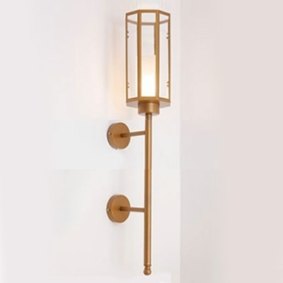 1 Light Metal Wall Mounted Light Fixture Modern Minimalist Wall Sconce for Living Room