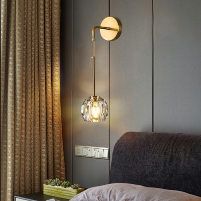 1-Light Sconce Light Fixtures Modernist Style Ball Shape Metal Wall Lighting Ideas