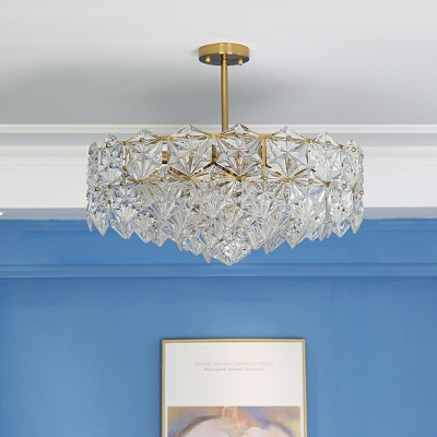 9-Light Pendant Lighting Fixtures Minimalist Style Cone Shape Metal Chandelier Lamp