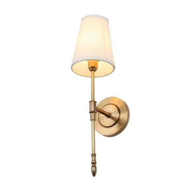 Brass Wall Mounted Light Fixture Industrial Vintage Drum Glass Sconce Light for Living Room