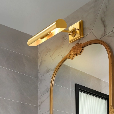 Brass Wall Mounted Mirror Front Metal Modern ll Mounted Light Fixture for Bathroom