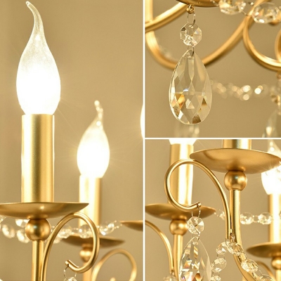 Chandelier Lighting Fixtures Traditional Cryatal Elegant Pendant Chandelier for Living Room