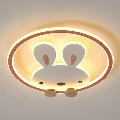 Contemporary Rabbit Flush Mount Ceiling Light Fixture Acrylic Flush Ceiling Lights